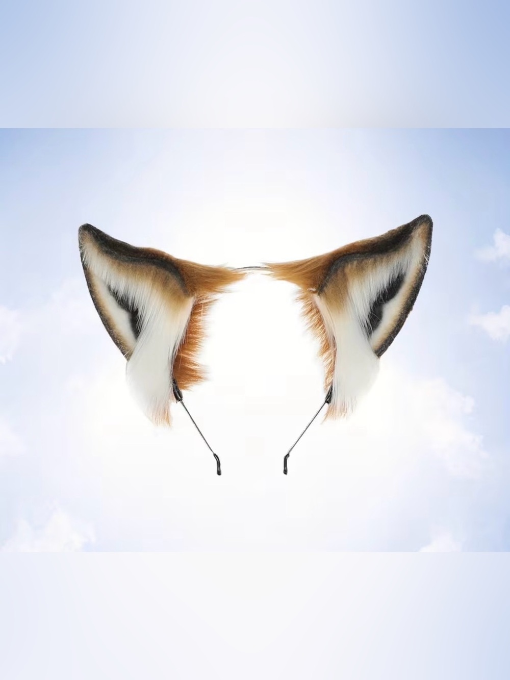 Fox Ear Headband Brown & White
